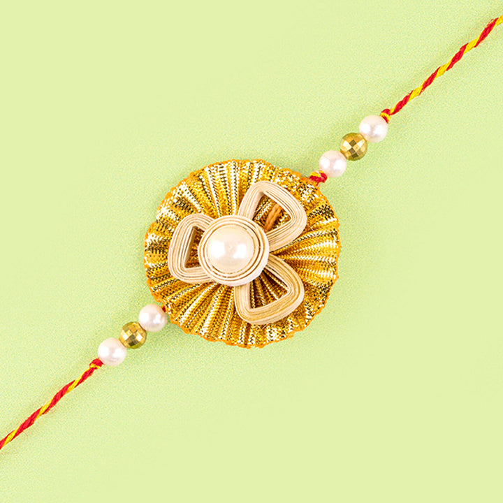 Ecofriendly Bamboo Rakhi With Roli Chawal