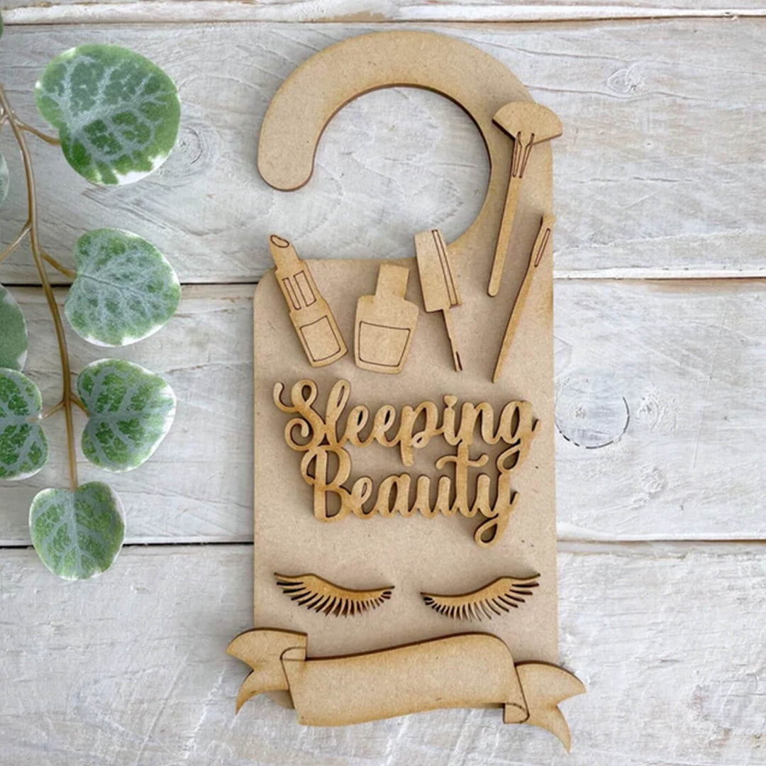 Ready to Paint MDF Door Hangers - Sleeping Beauty - 1594