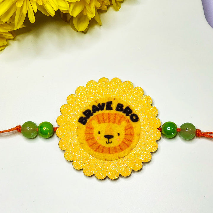 Brave bro Lion Rakhi- Glow in the dark