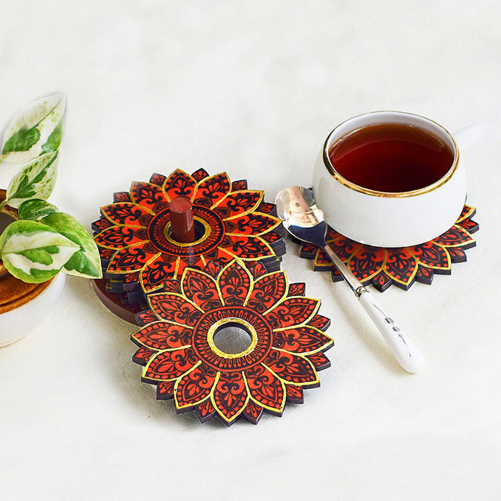 Decoupage MDF Mandala Coasters | Set of 6