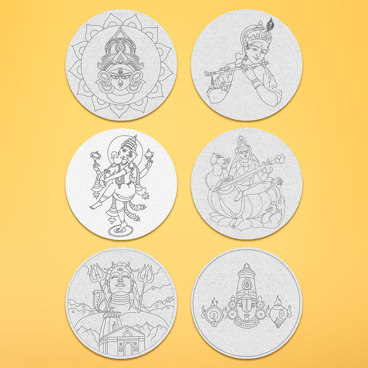 Trial Pack - Divine Premarked Canvas Bases - Set of 6