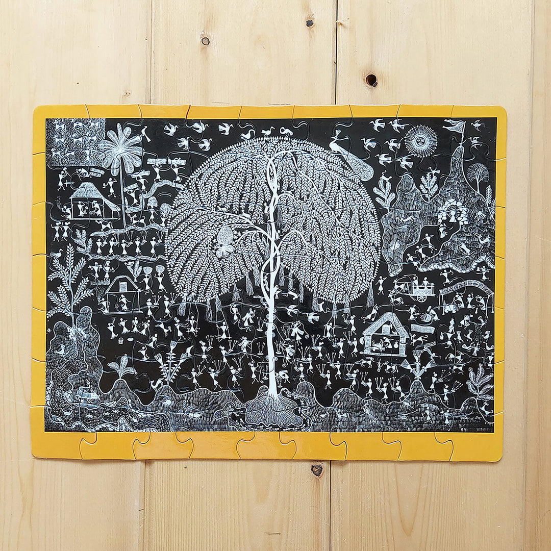 Warli Tree - 63 Piece Jigsaw Puzzle