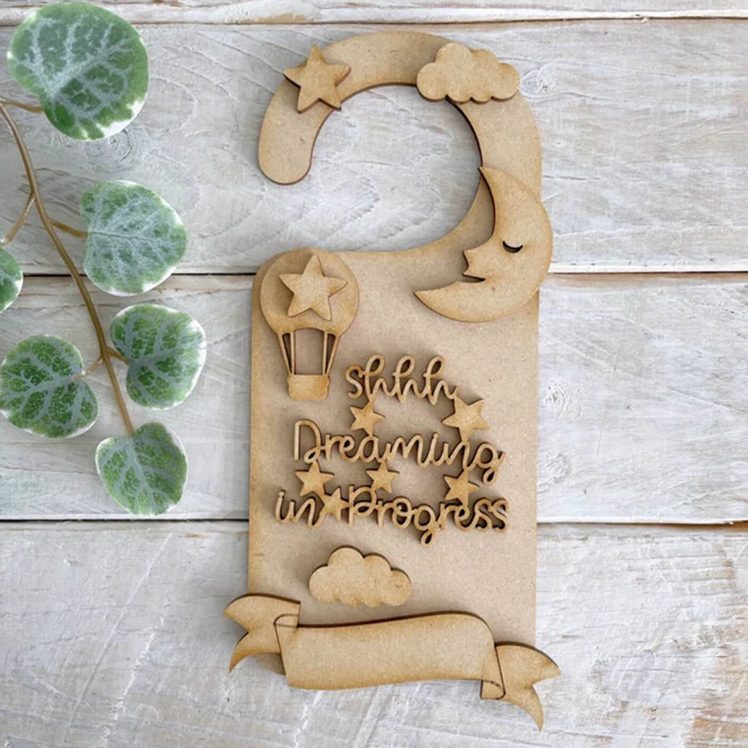 Ready to Paint MDF Door Hangers - Dreaming - 1592