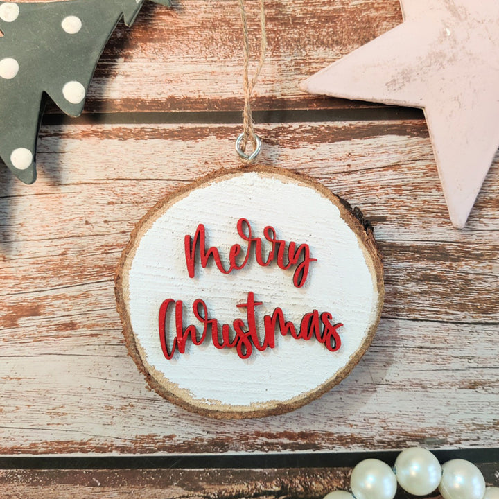 "Merry Christmas" Bark Wall Hanging