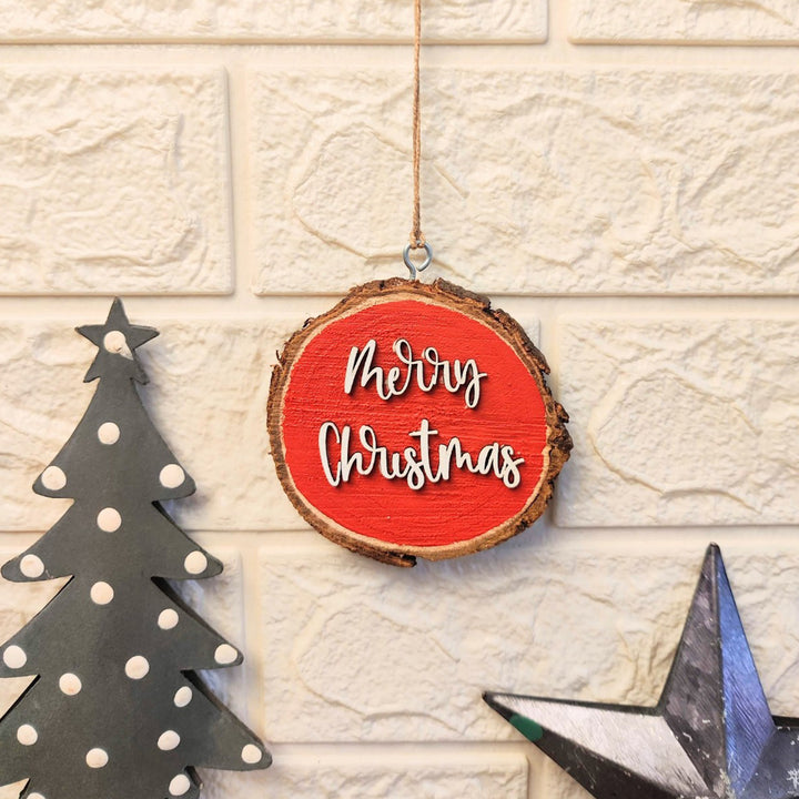 "Merry Christmas" Bark Wall Hanging