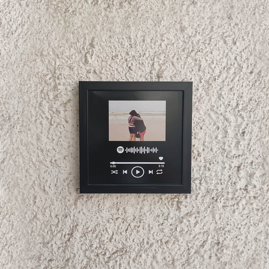 Personalised Spotify Acrylic Music Plaque With Frame ( White text) – The  Gift Baskett