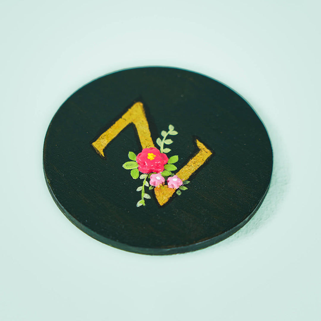 Buy Personalized Floral Monogram Fridge Magnet Online On Zwende