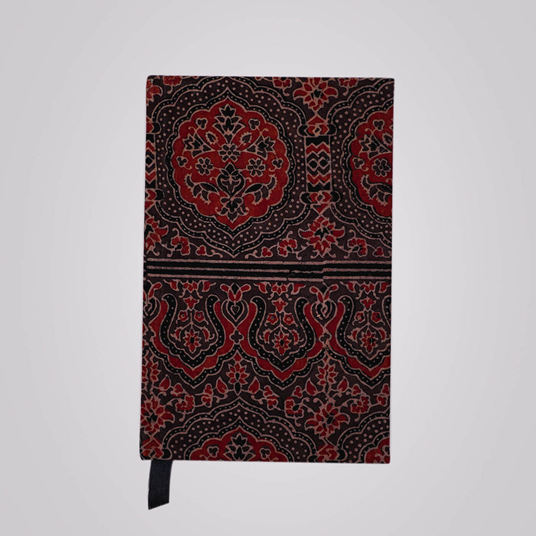 Black and red ajrakh motif printed shirt by Prints Valley