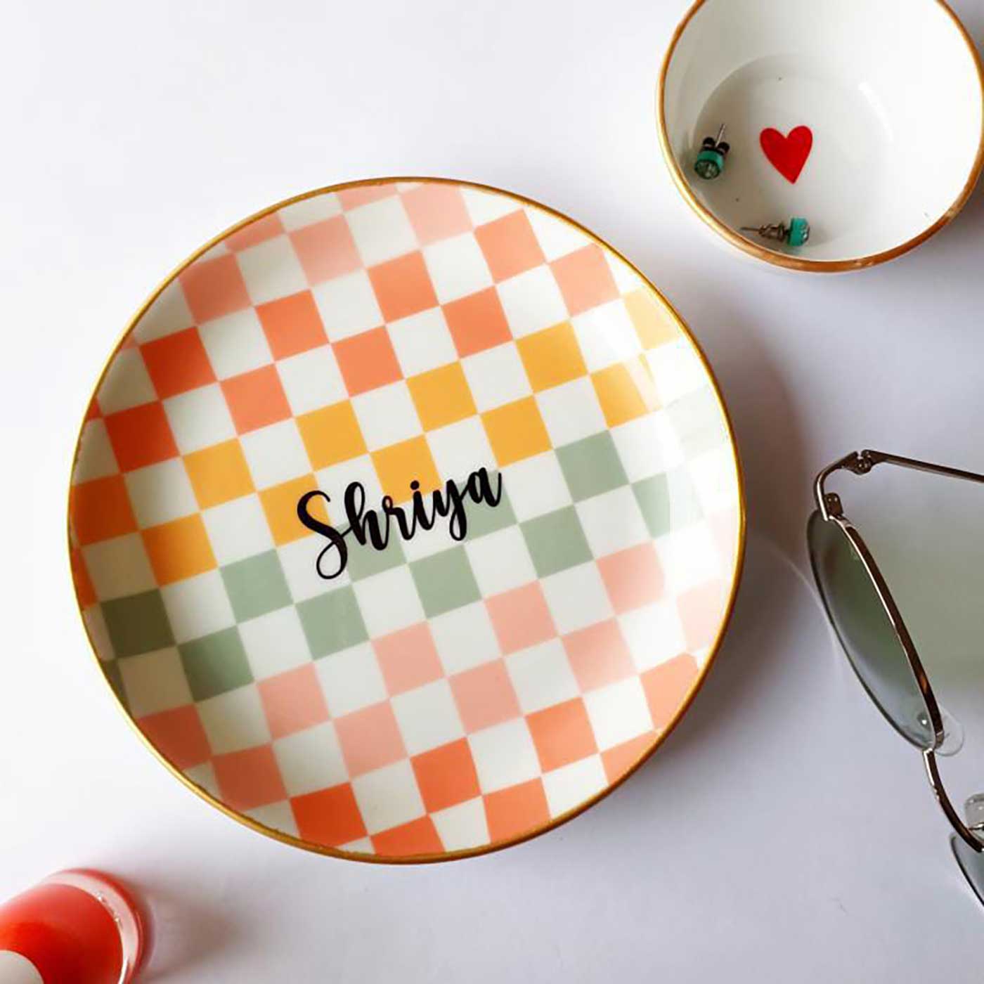 Personalized trinket deals dish