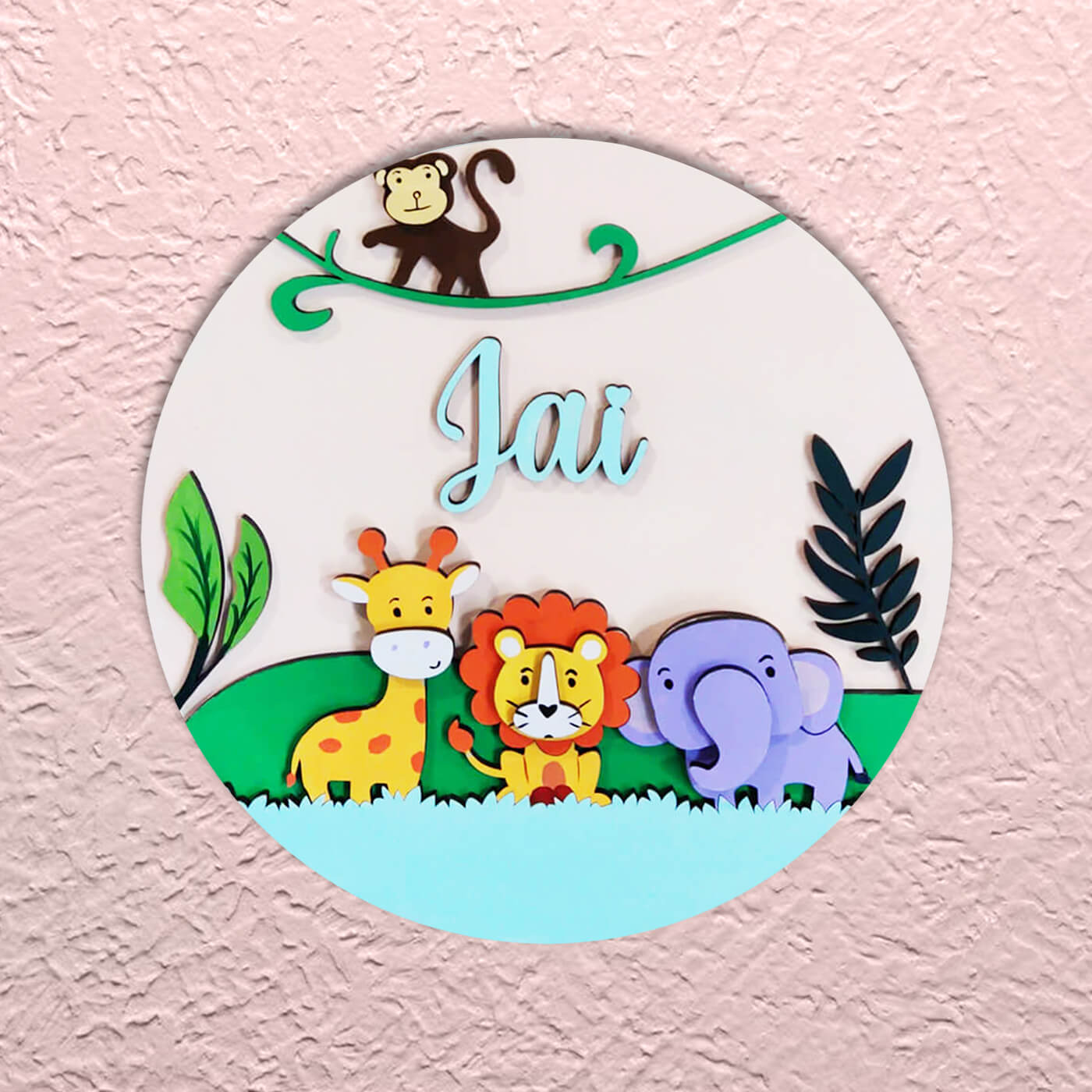 Buy Quirky Painted Nameboard for Kids - Jungle Theme Online On Zwende