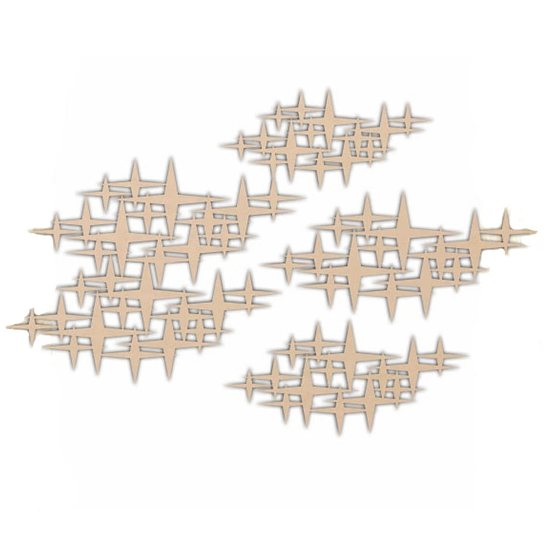 Ready to Decorate Wooden Cutouts - Four Corner Star Cluster