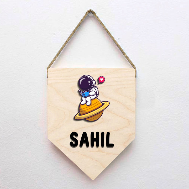 Kids Astronaut Themed 3D Name Plate