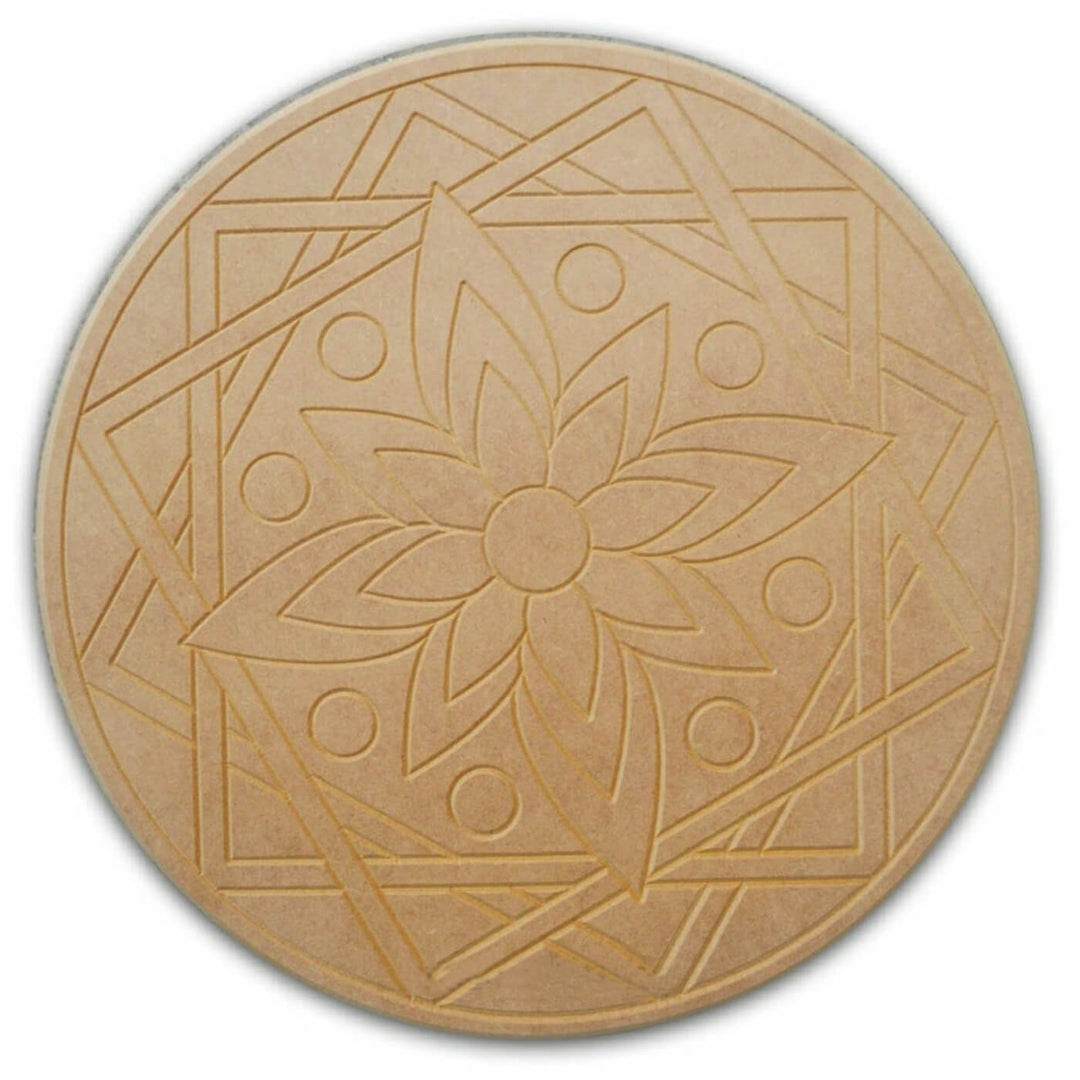 Ready to Paint MDF Engraved Mandala Base - 1120