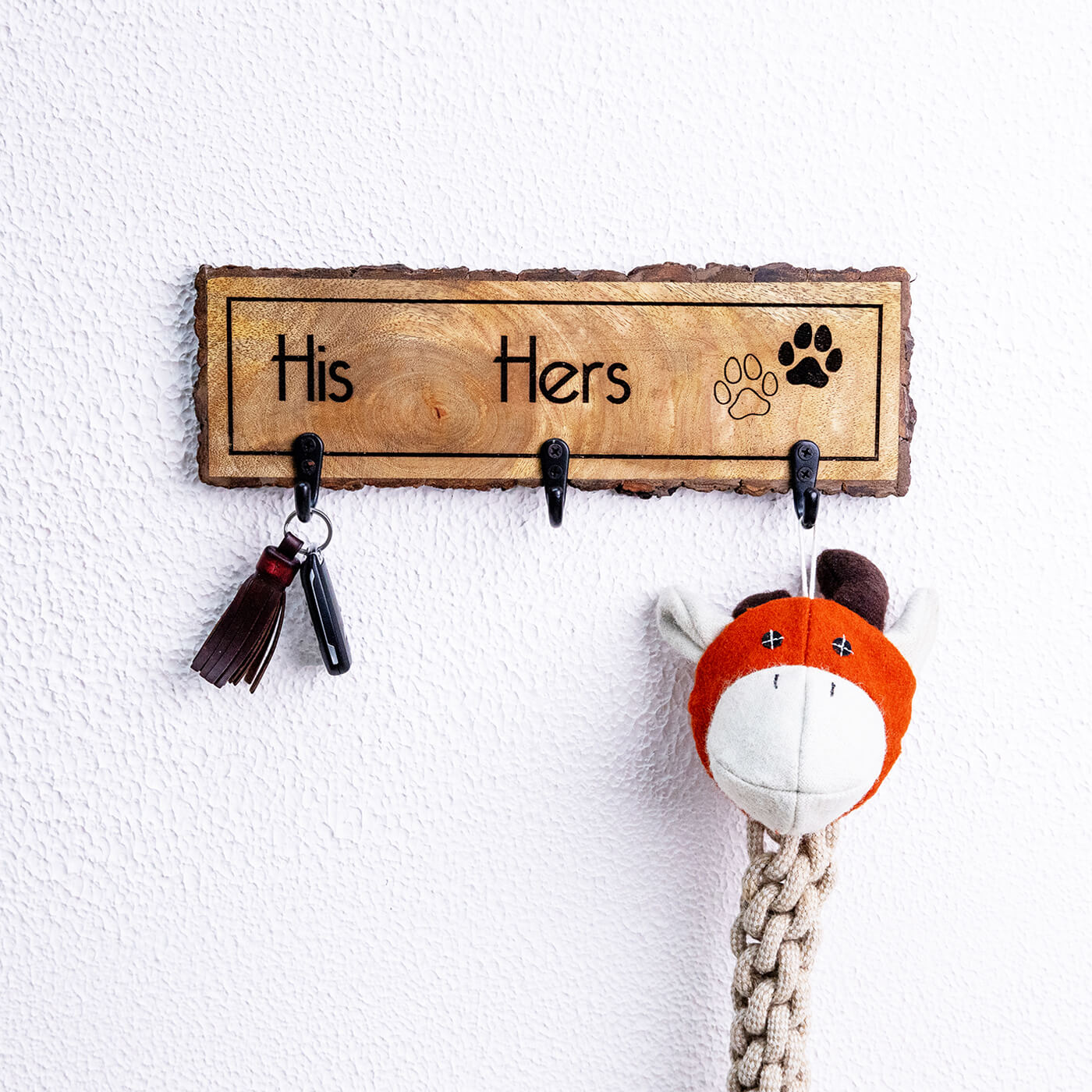 His hers paw print key holder best sale