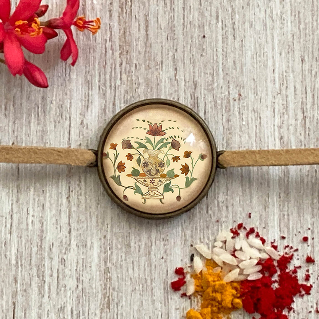 Handcrafted Folkart Rakhi With Roli Chawal