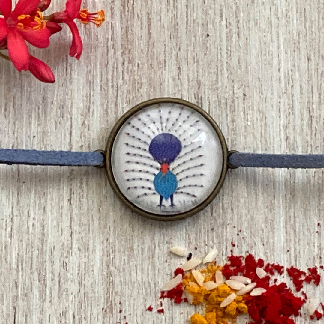 Handcrafted Folkart Rakhi With Roli Chawal