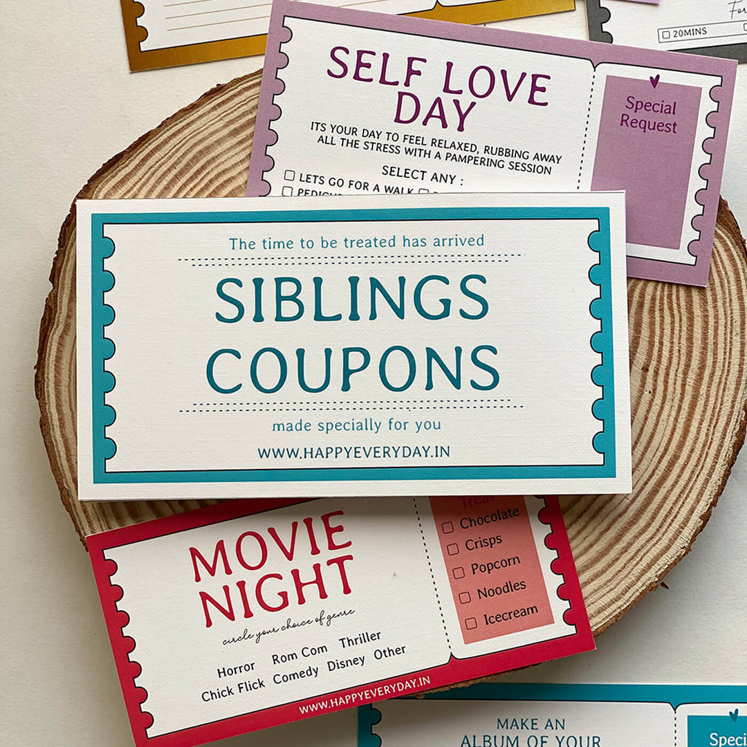 Sibling Activity Coupons | 10 Cards