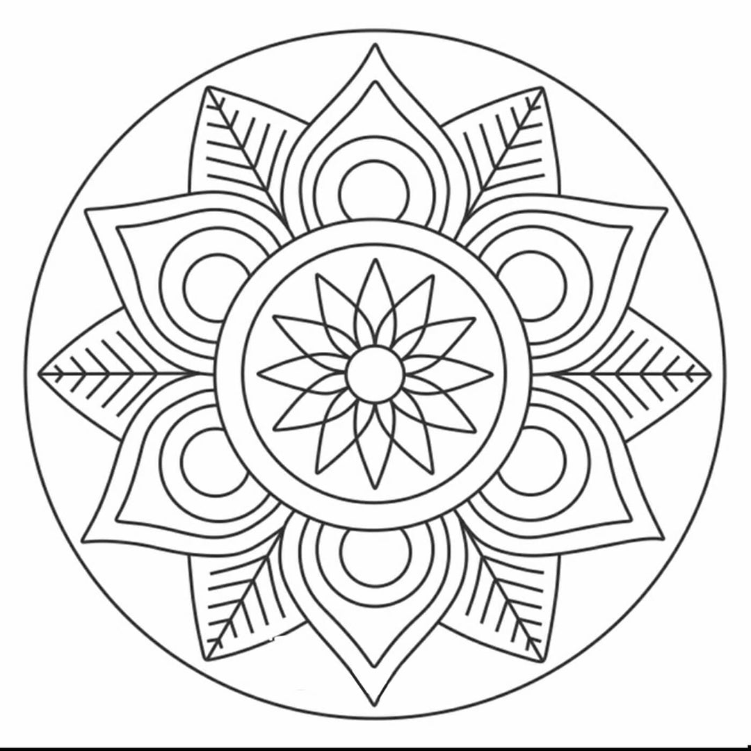 Ready to Paint MDF Engraved Mandala Base - 1116