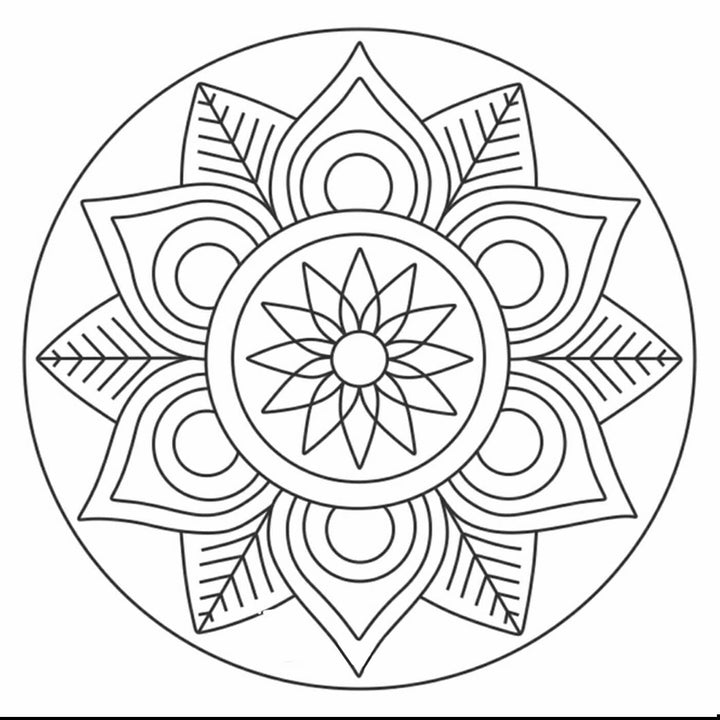 Ready to Paint MDF Engraved Mandala Base - 1116