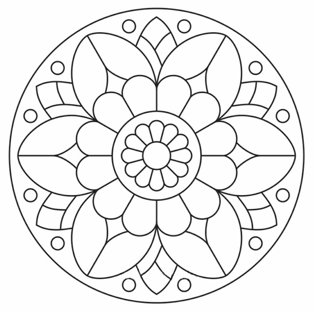 Ready to Paint MDF Engraved Mandala Base - 1103