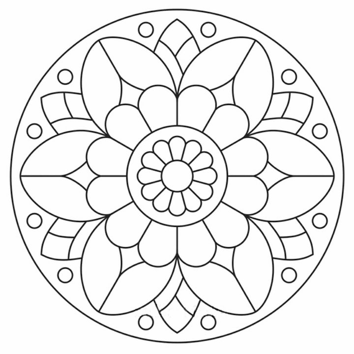 Ready to Paint MDF Engraved Mandala Base - 1103