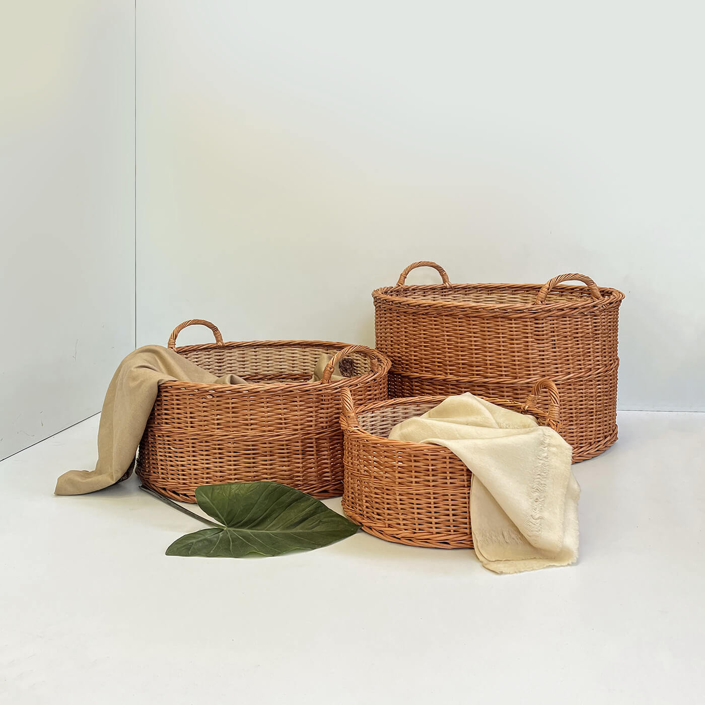 Buy Handwoven Wicker Peony Basket Online On Zwende