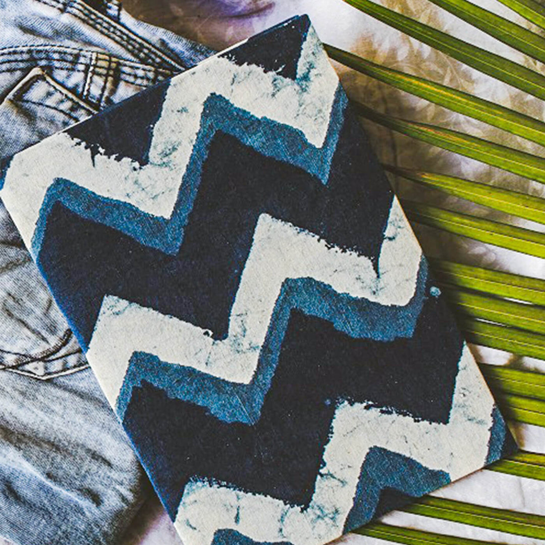 Indigo Chevron A5 Journal