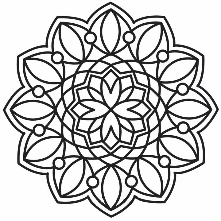 Ready to Paint MDF Engraved Mandala Base - Floral Mandala - 1101