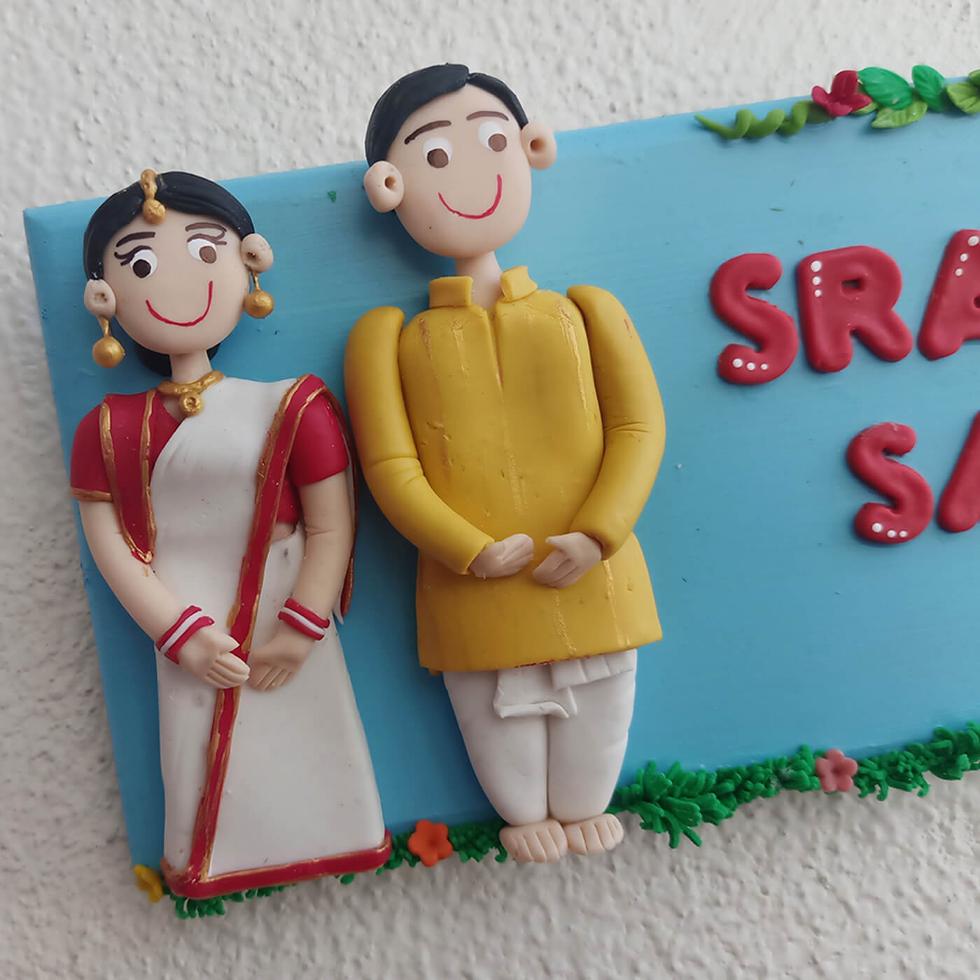 Buy Traditional Indian Wedding Couple Wedding Cake Topper Figurines Online  in India - Etsy