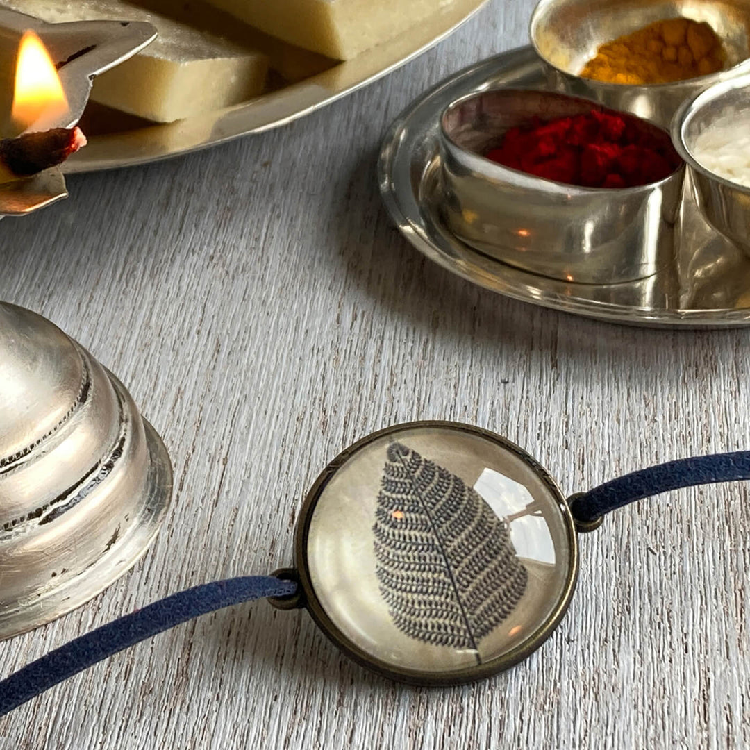 Handcrafted Folkart Rakhi With Roli Chawal