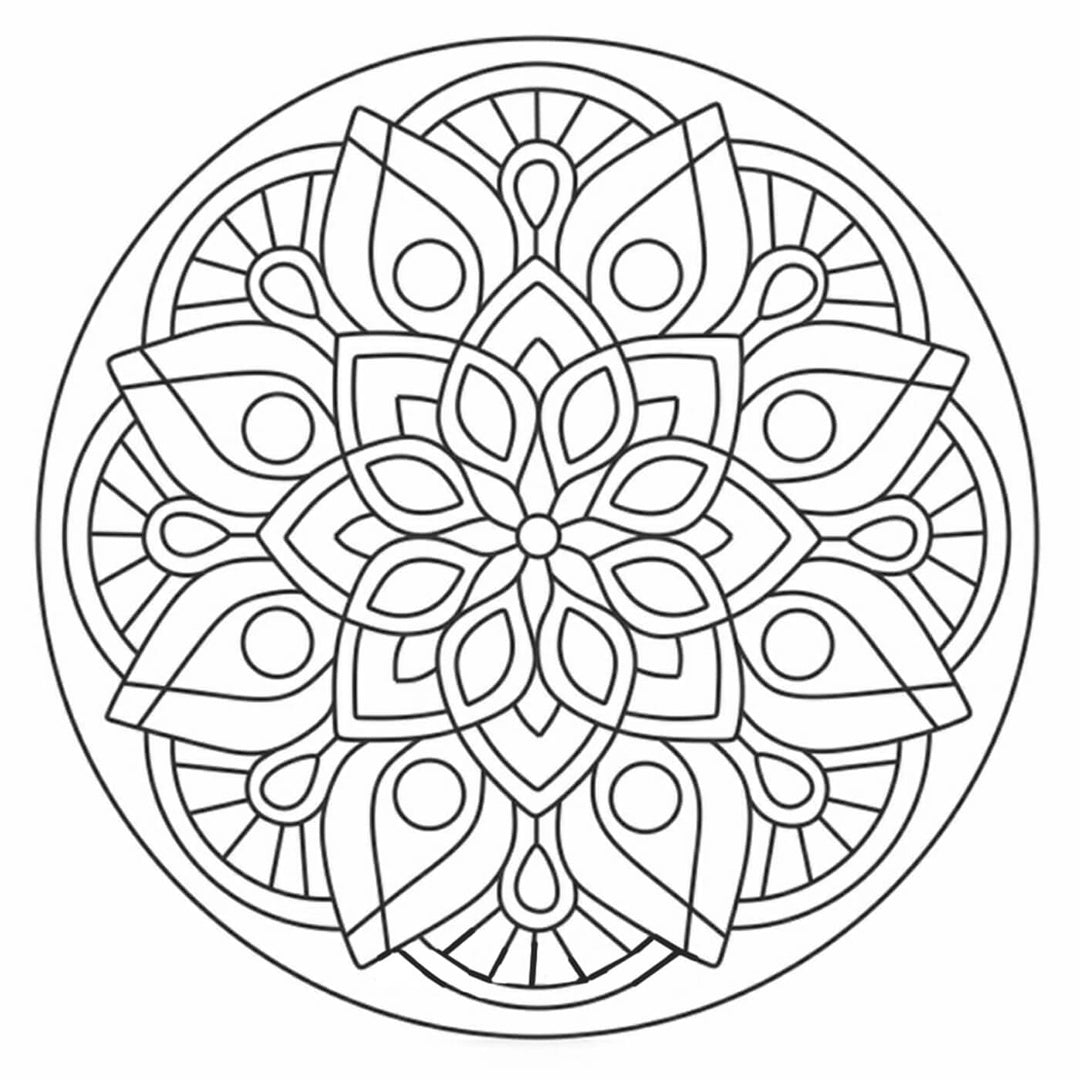 Ready to Paint MDF Engraved Mandala Base - 1114