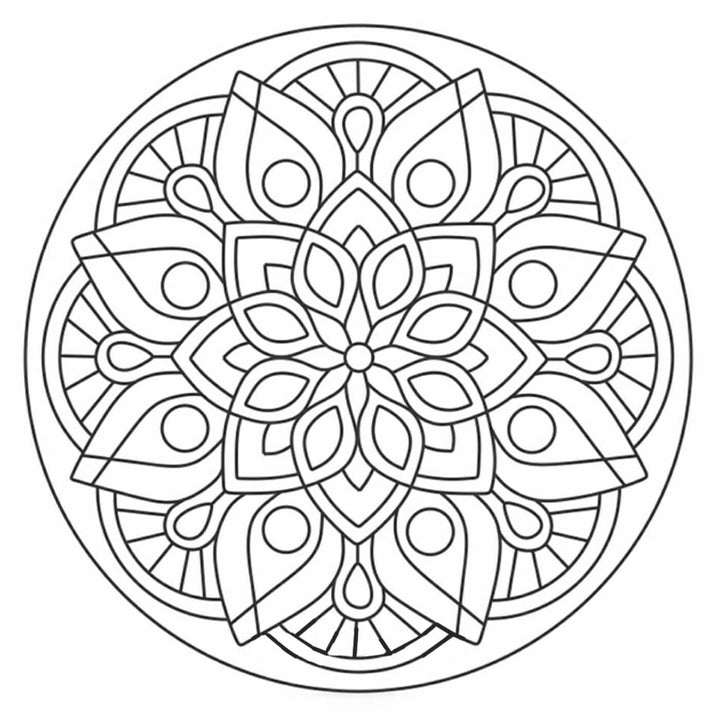 Ready to Paint MDF Engraved Mandala Base - 1114