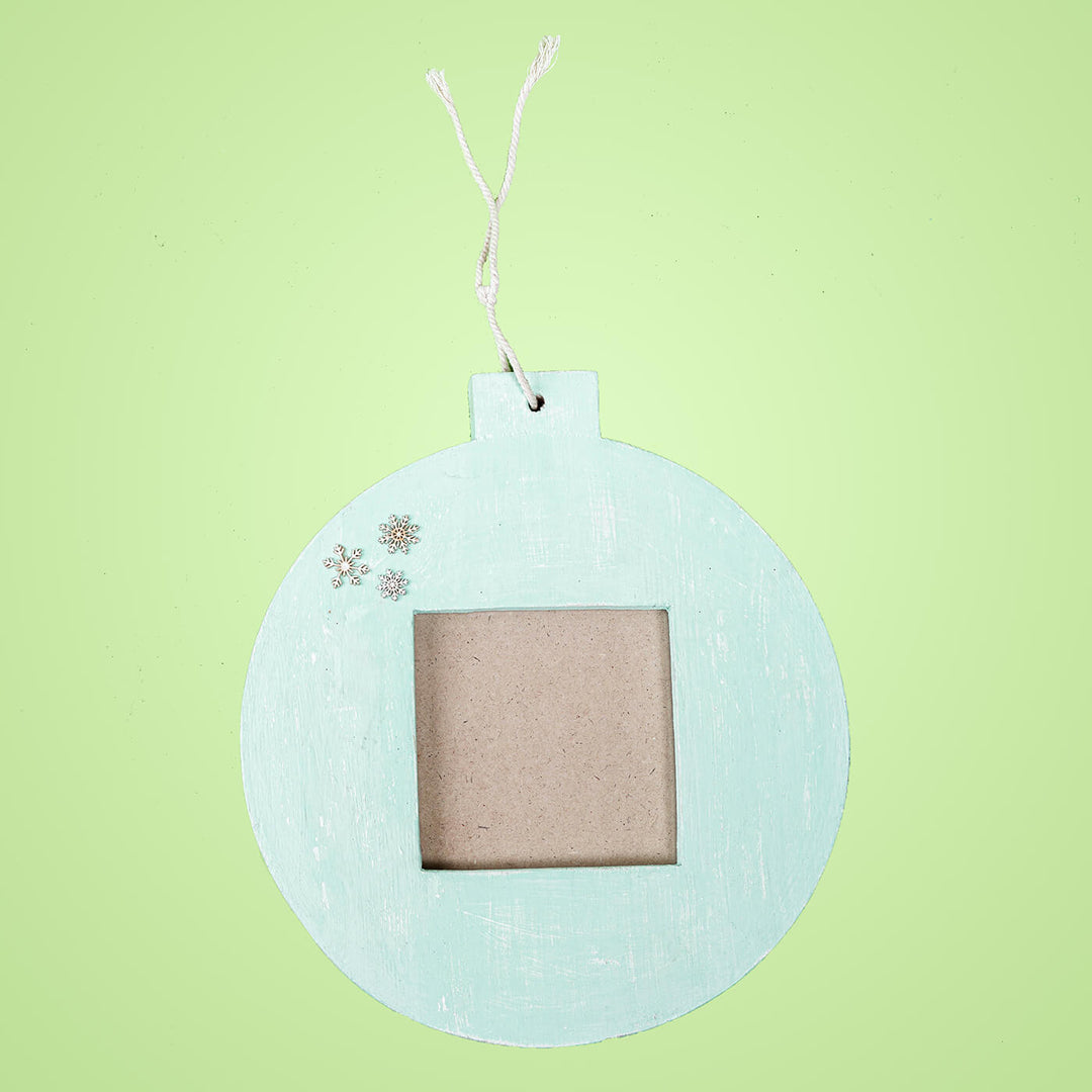 Snow Globe Sea Green Wooden Frame - Small