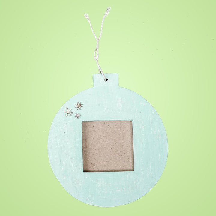 Snow Globe Sea Green Wooden Frame - Small