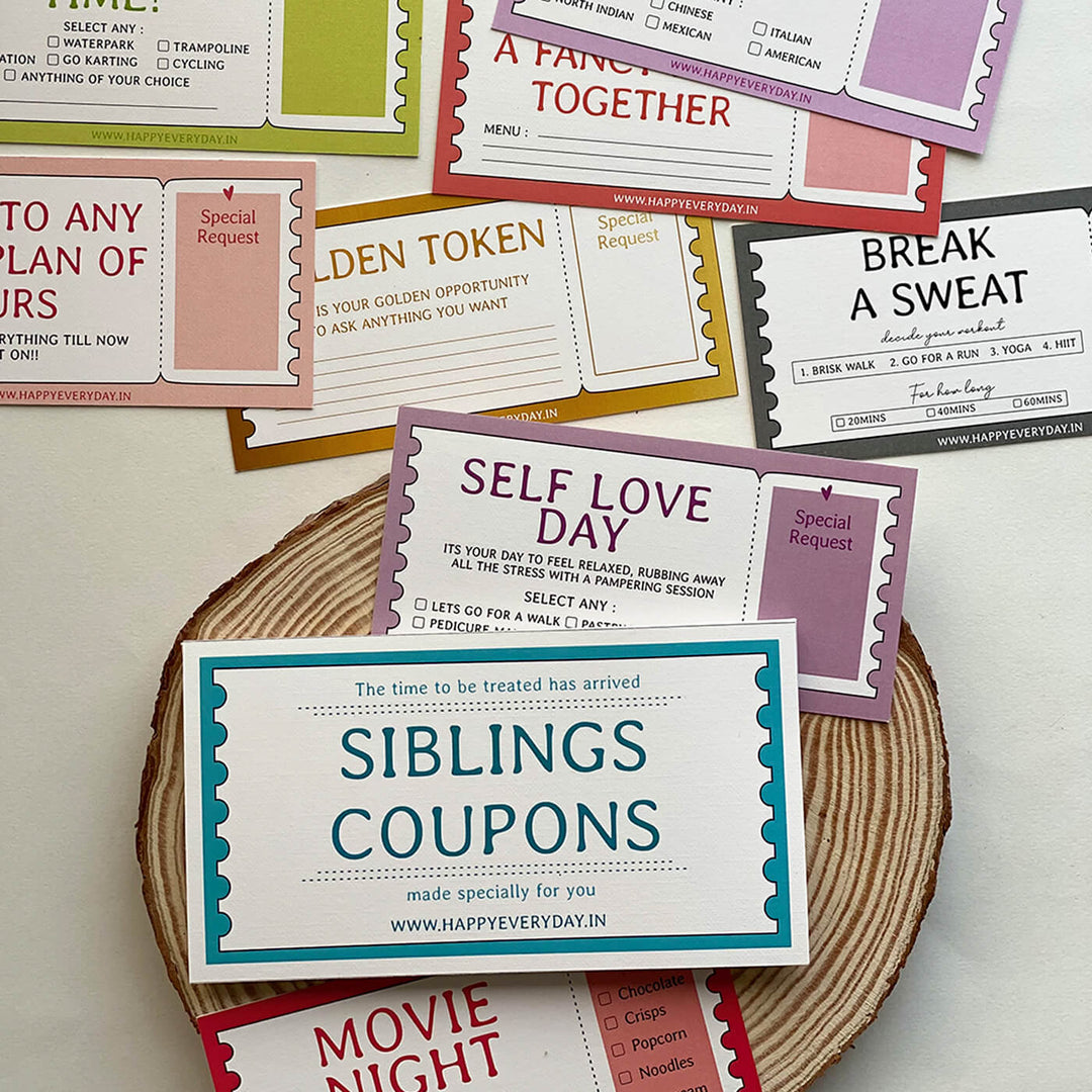 Sibling Activity Coupons | 10 Cards