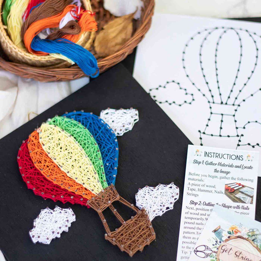 Hot Air Balloon String Art 