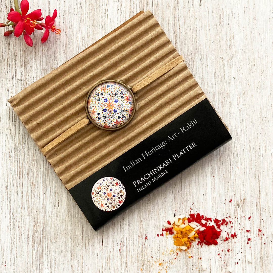 Handcrafted Folkart Rakhi With Roli Chawal