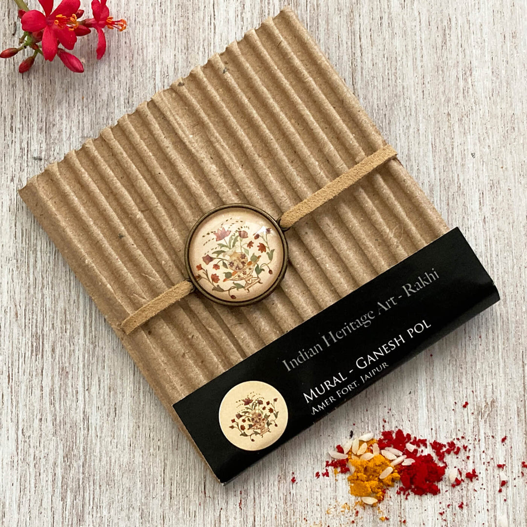 Handcrafted Folkart Rakhi With Roli Chawal