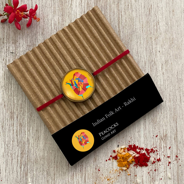 Handcrafted Folkart Rakhi With Roli Chawal