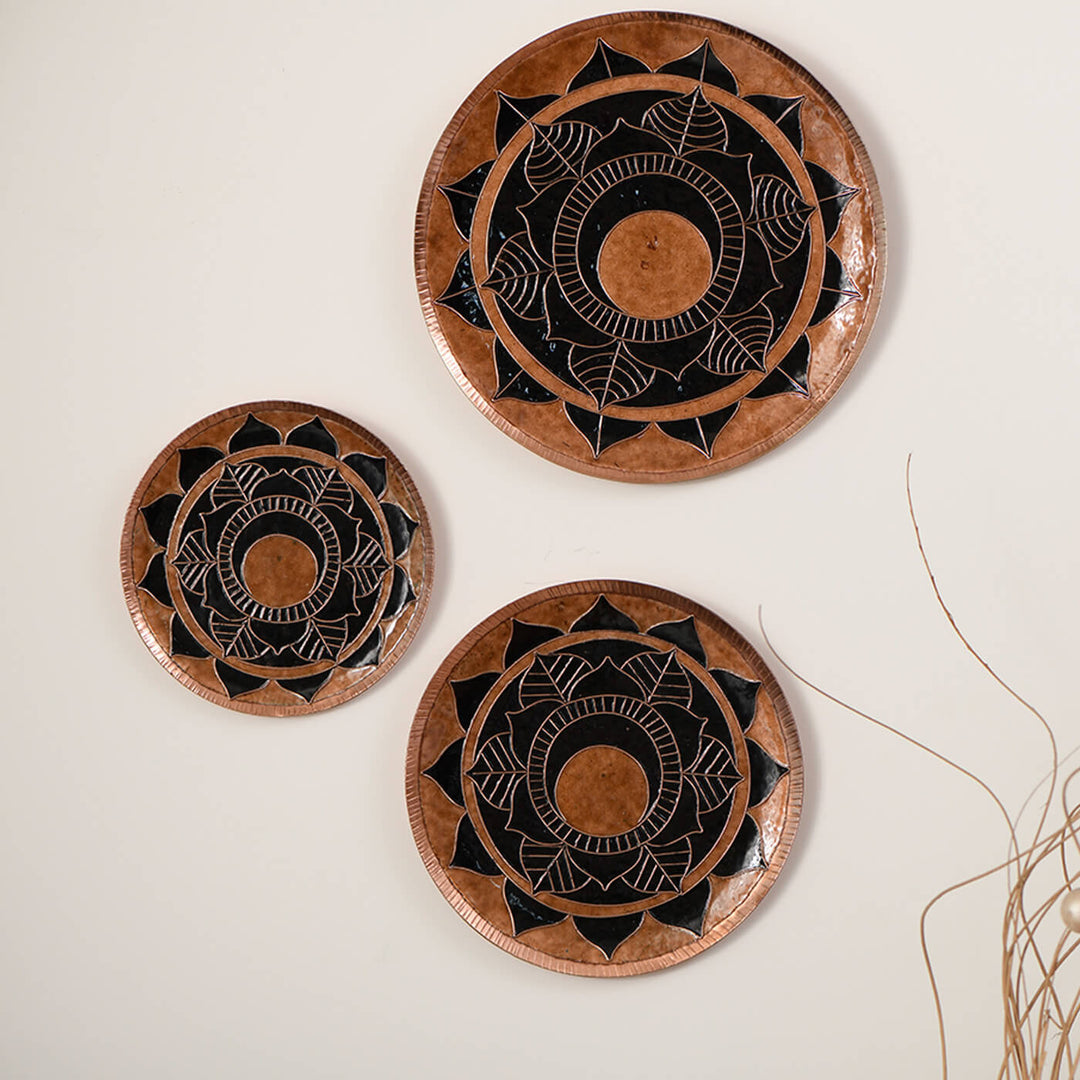 Copper Enamel Decorative Wall Plate