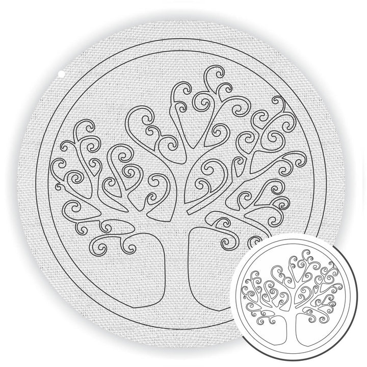 Pre Marked Canvas Base - Tree - 3048