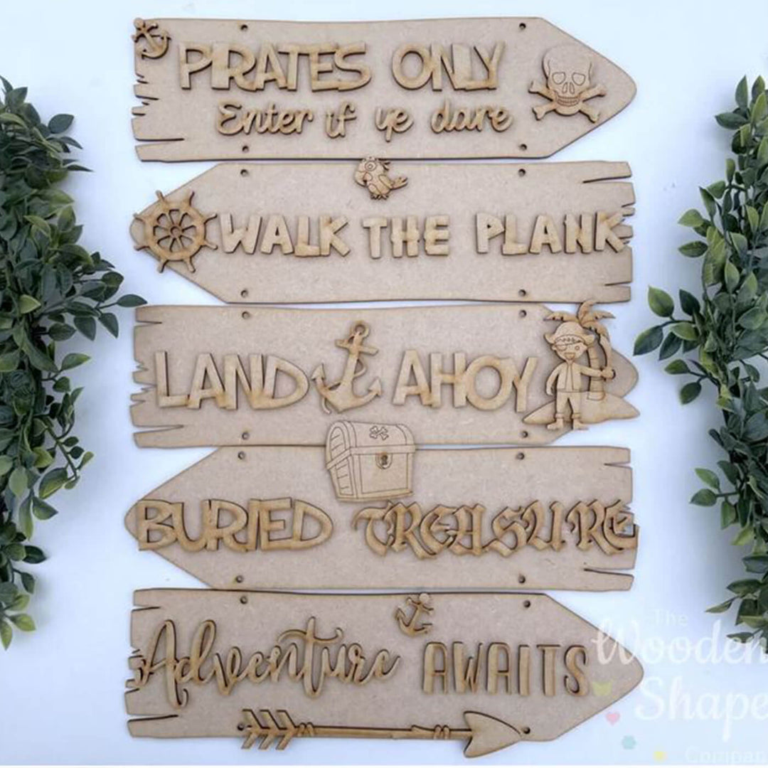 Ready to Paint MDF Planks - Pirates Theme - 1524