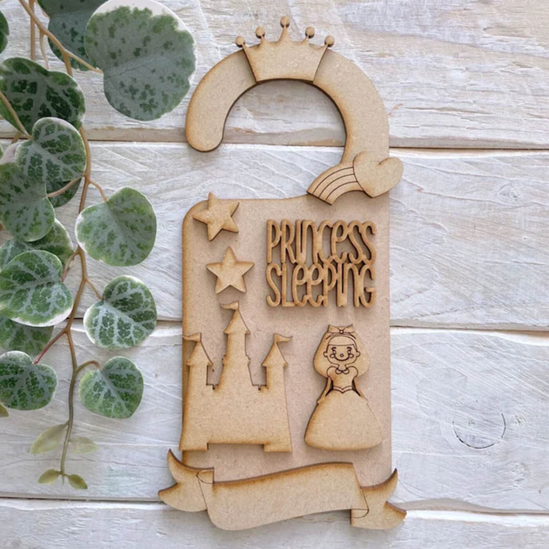 Ready to Paint MDF Door Hangers - Princess - 1556