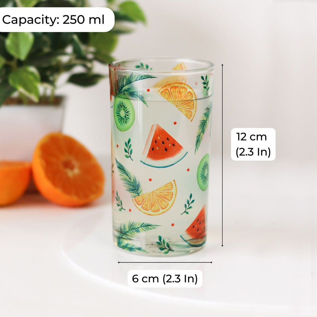 Delicate Printed Glass Tumblers I 250 ML