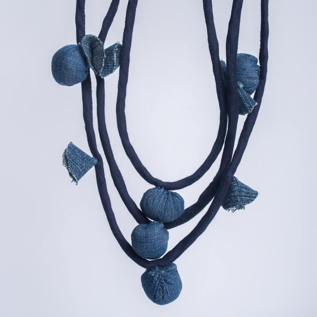 Ratnapriya Upcycled Denim Necklace