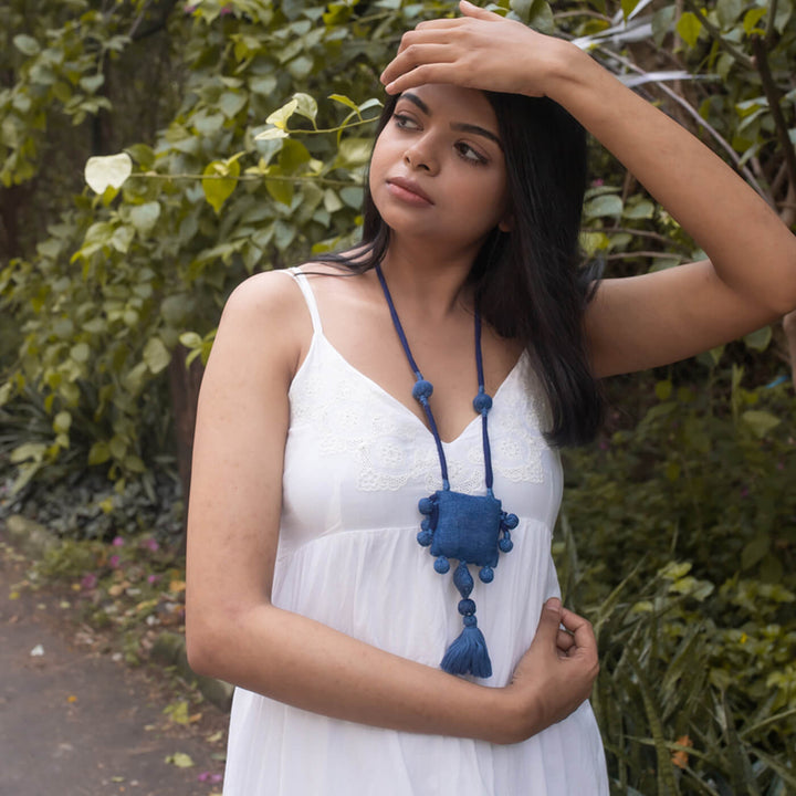 Apraudha Upcycled Denim Necklace