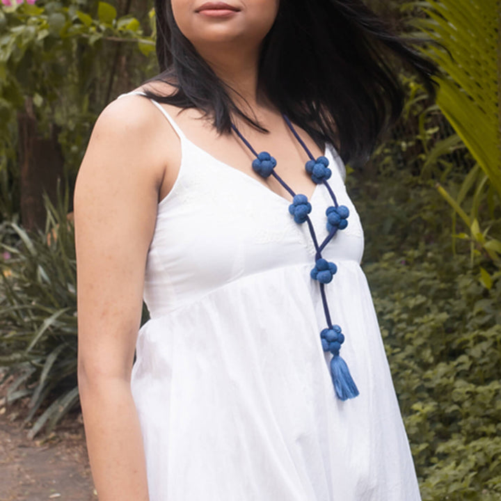 Nitya Upcycled Denim Necklace