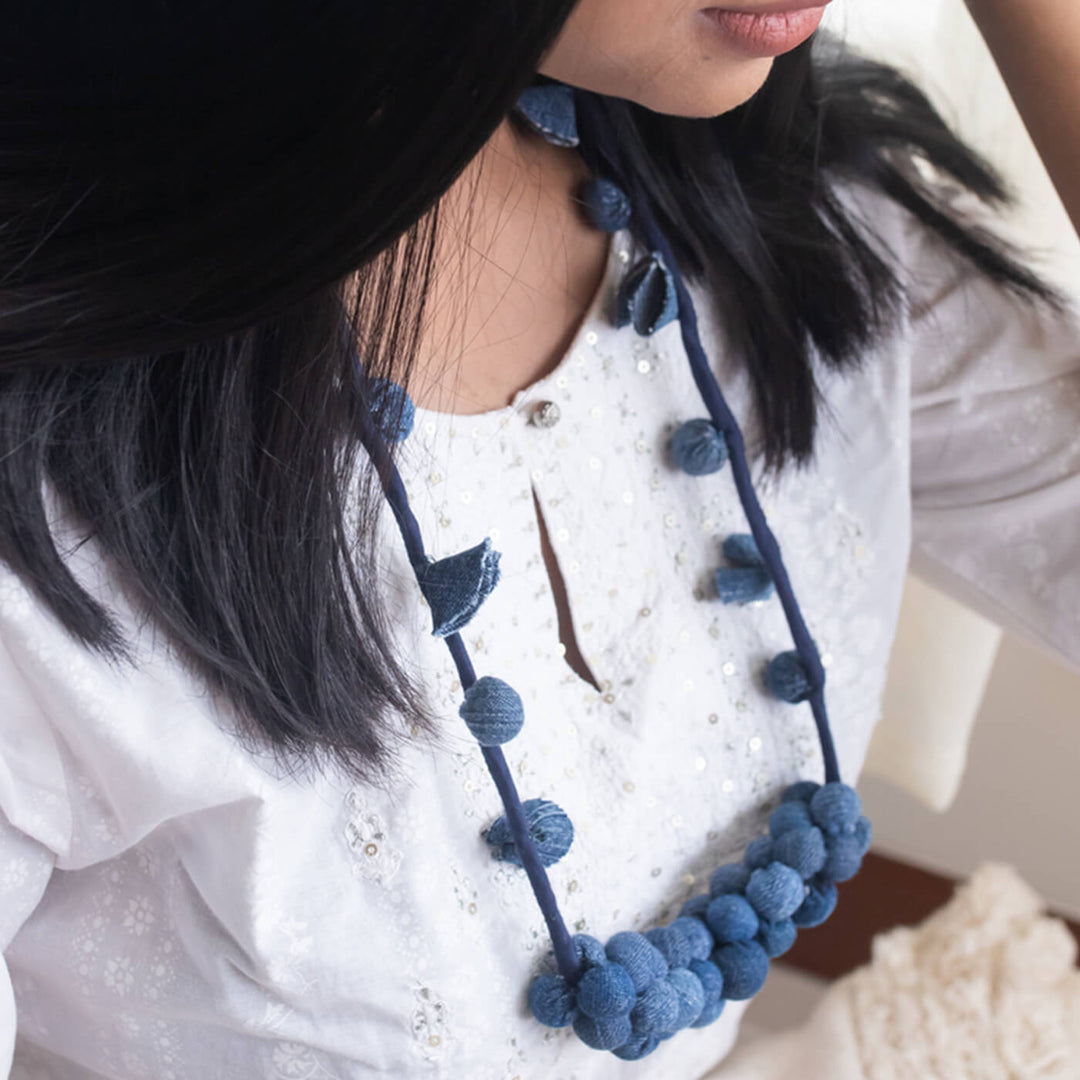 Sundari Upcycled Denim Necklace