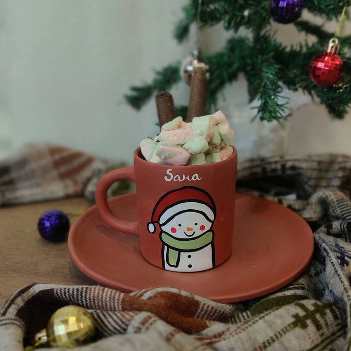 Personalised Terracotta Christmas Mug