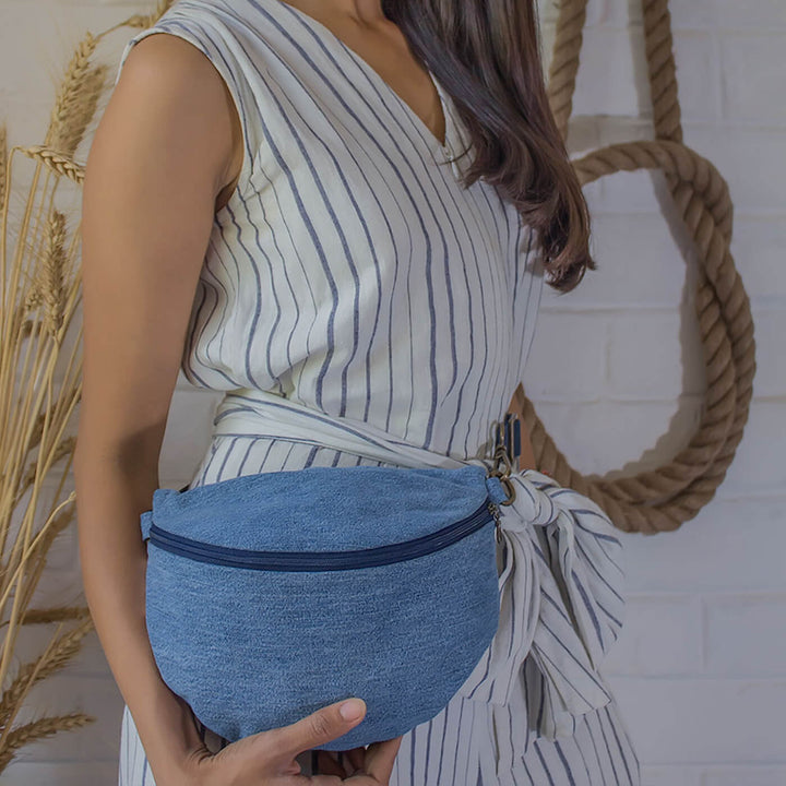 Upcycled Denim Fanny Pack Waist Pouch